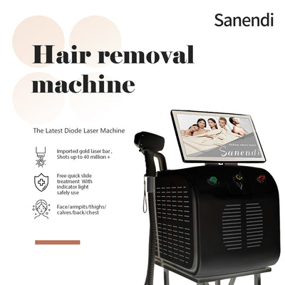 Diode Laser Hair Removal Professional Machine equipment for spa salon 808nm 755nm 1064nm hair removal machine shots ice platinum